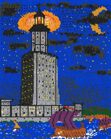 Stick it Mosaik-Bild ,,Antiker Leuchtturm,,