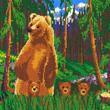 Stecksystem Bärenfamilie mit XXL-Steckvorlage