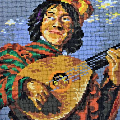 Stick it Steckbild ,,Barde mit Laute,,