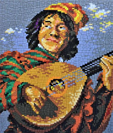 Stick it Steckbild ,,Barde mit Laute,,