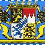 Stecksystem Bayerisches Staatswappen XXL Motiv mit XXL-Steckvorlage