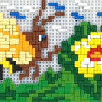 Stickit-Pixel Biene mit Blume