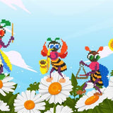 Stickit-Pixel Bienenorchester 4 in 4