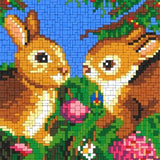 Stickit Zwei Hasen im Frühling