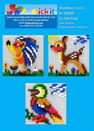 Stecksystem Waldtiere 3 in 1