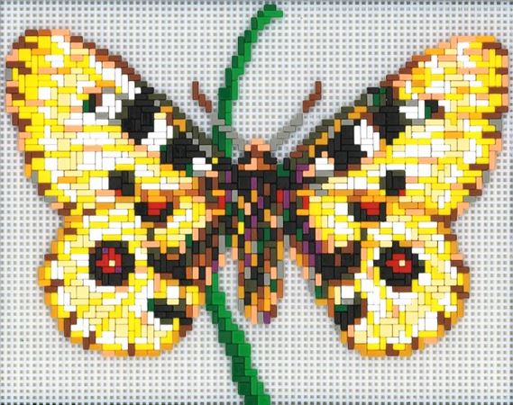 Stickit Pixel-Mosaik "Apollofalter"