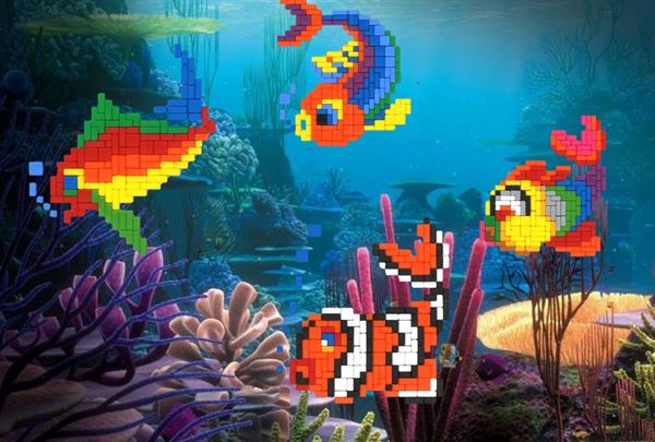 Stickit-Pixel Fische 4 in 4