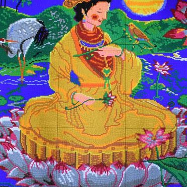 Stecksystem Lotosprinzessin XXL Motiv mit XXL-Steckvorlage