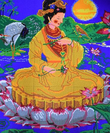 Stecksystem Lotosprinzessin XXL Motiv mit XXL-Steckvorlage