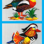 Stickit-Pixel Mandarin u. Brandente 2 in 2