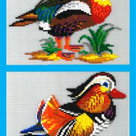 Stickit-Pixel Mandarin u. Brandente 2 in 2