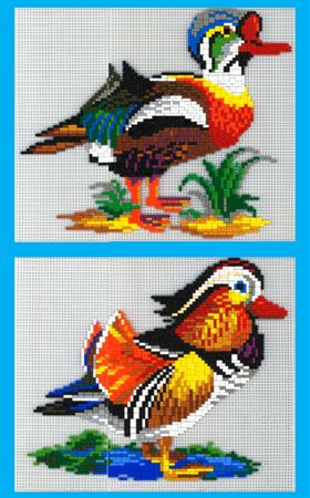 Stickit-Pixel Mandarin u. Brandente 2 in 2