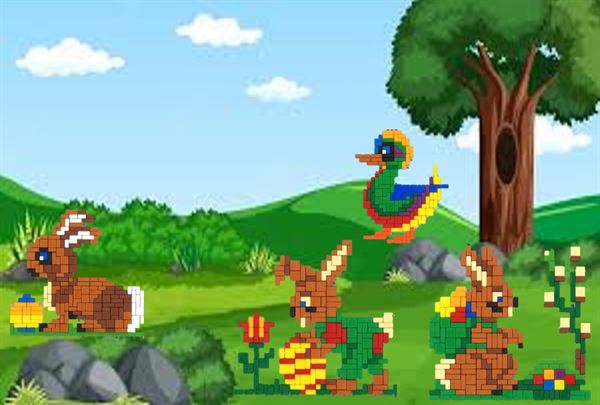 Stickit-Pixel Ostern 4 in 4