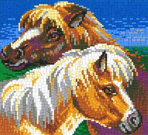Stickit Pixel Ponys auf der Weide