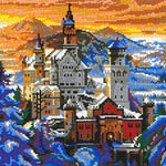 Stecksystem Schloss Neuschwanstein im Winter mit XXL-Steckvorlage