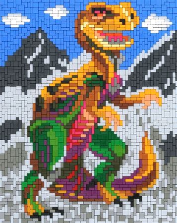 Stickit T-Rex mit Landschaft