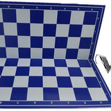 Schachplan faltbar weiss/blau, Feld 55 mm