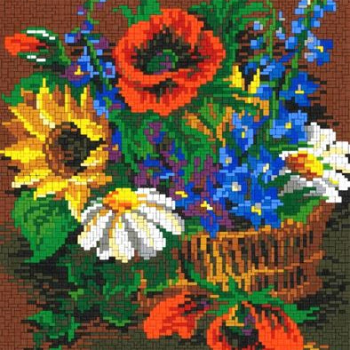 Stecksystem Blumenkorb mit XXL-Steckvorlage