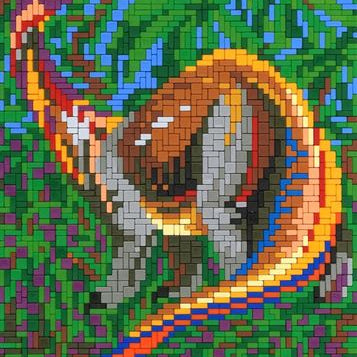 Stickit Brontosaurus im Urwald