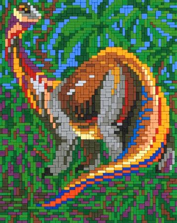 Stickit Brontosaurus im Urwald