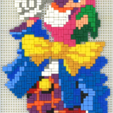 Stecksystem Clown mit Ballon mit XXL-Steckvorlage