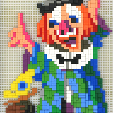 Stecksystem Clown und Schmetterling mit XXL-Steckvorlage