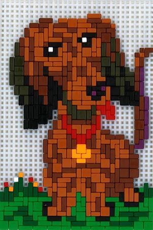 Stickit-Pixel Dackel Bodo