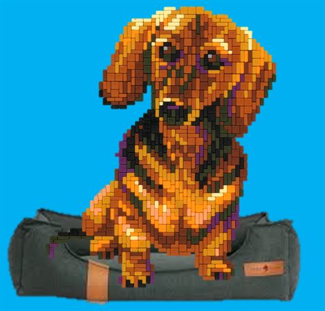 Stickit-Pixel Dackel Waldi