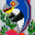 Stickit-Pixel Delfin mit Korallen
