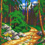 Stecksystem Der Waldweg mit XXL-Steckvorlage