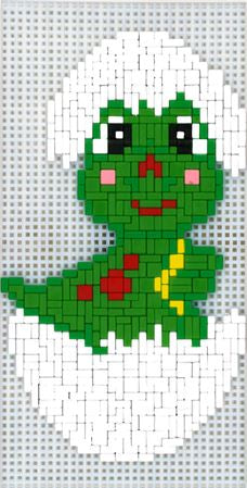 Stickit-Pixel "Dino im Ei"