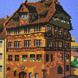 Stecksystem Dürer Haus mit XXL-Steckvorlage