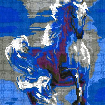 Stecksystem Einhorn mit XXL-Steckvorlage