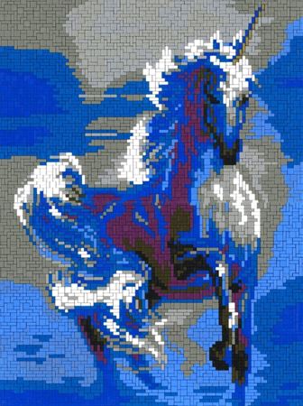 Stecksystem Einhorn mit XXL-Steckvorlage