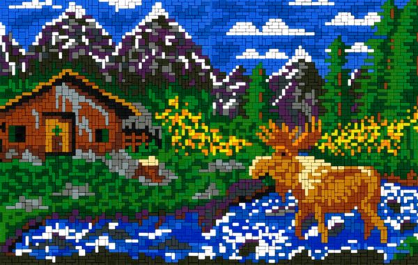 Stick it Elch im Gebirge