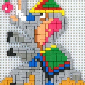 Stickit-Pixel Elefant im Zirkus