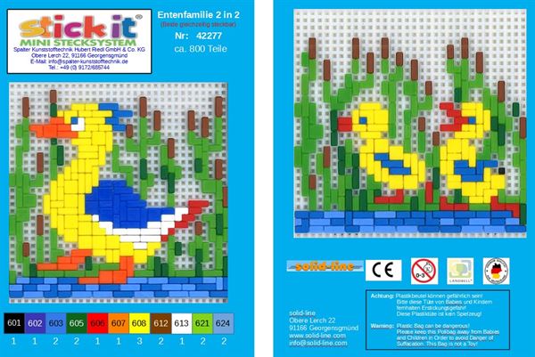 Stickit-Pixel Entenfamilie 2 in 2