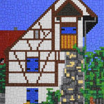 Stickit Stecksystem Fachwerkhaus an der Statdtmauer Stadt Spalt