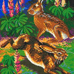 Stecksystem Feldhasen mit XXL-Steckvorlage