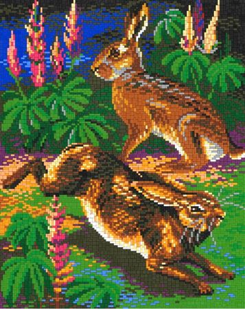 Stecksystem Feldhasen mit XXL-Steckvorlage