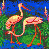 Stecksystem Flamingo und Storch mit XXL-Steckvorlage