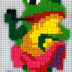 Stickit-Pixel "Frosch mit Pfeife"