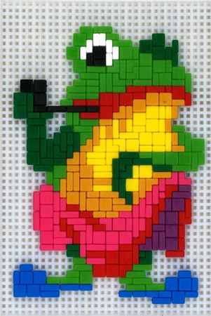 Stickit-Pixel "Frosch mit Pfeife"