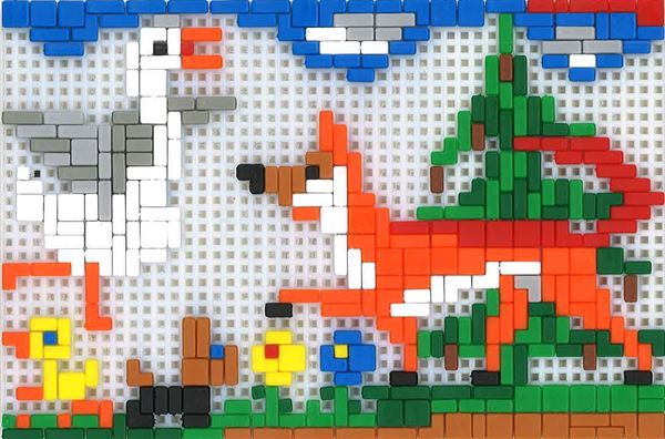 Stickit-Pixel Fuchs mit Gans