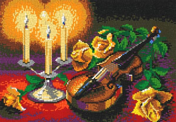 Stecksystem Geige mit XXL-Steckvorlage