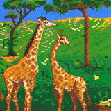 Stecksystem Giraffen im Serengeti Park mit XXL-Steckvorlage