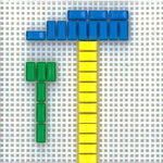 Stickit-Pixel "Grande Hammer und Nagel"