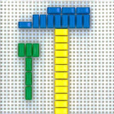 Stickit-Pixel "Grande Hammer und Nagel"