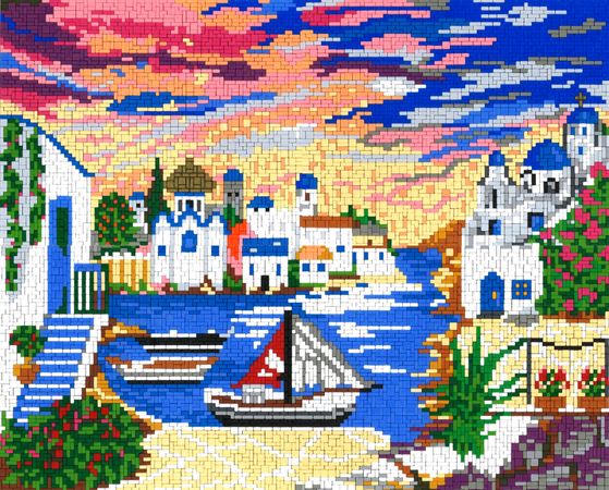 Stickit-Pixel griechischer Abend