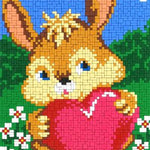 Stickit-Pixel Hase mit Herz